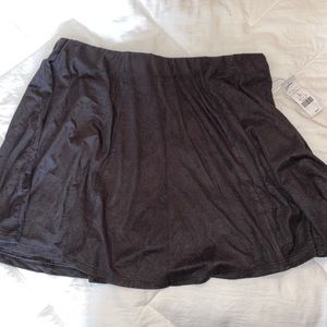 GARAGE BLACK SUEDE SIZE LARGE FLIPPY/SKATER SKIRT NEW WITH TAGS